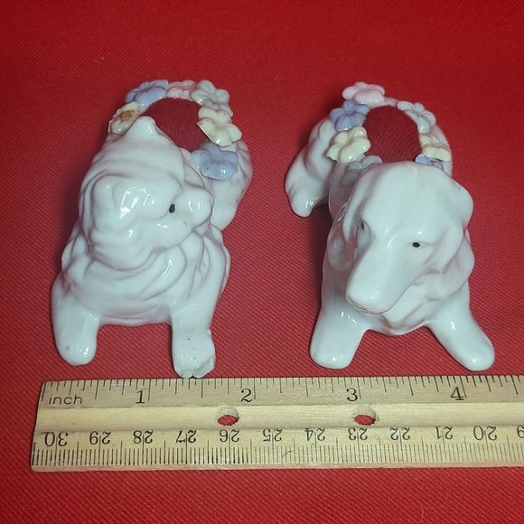 Vintage Pin Cushion Sitting Cat and Dog Set of 2 - Picture 8 of 13
